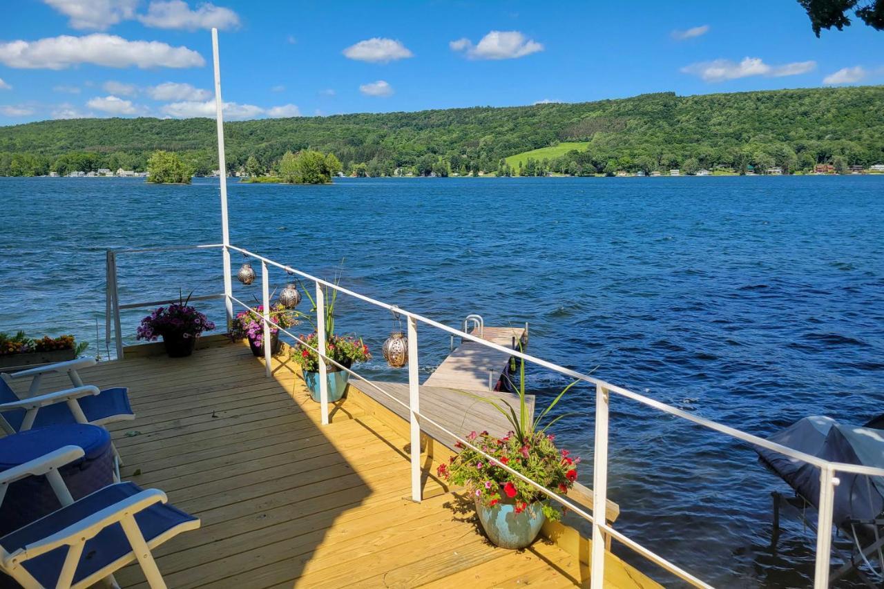Waterfront Deruyter Home With Private Dock! New Woodstock Exteriör bild
