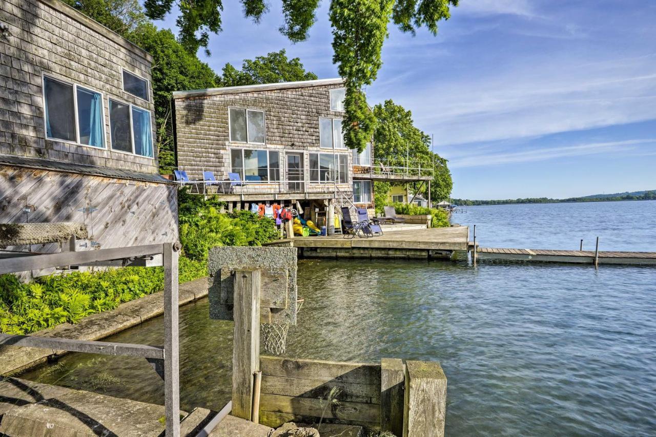 Waterfront Deruyter Home With Private Dock! New Woodstock Exteriör bild