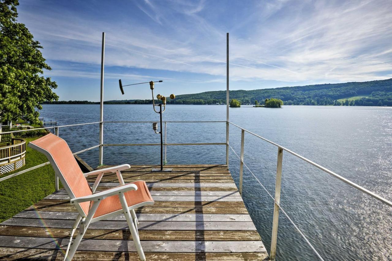 Waterfront Deruyter Home With Private Dock! New Woodstock Exteriör bild