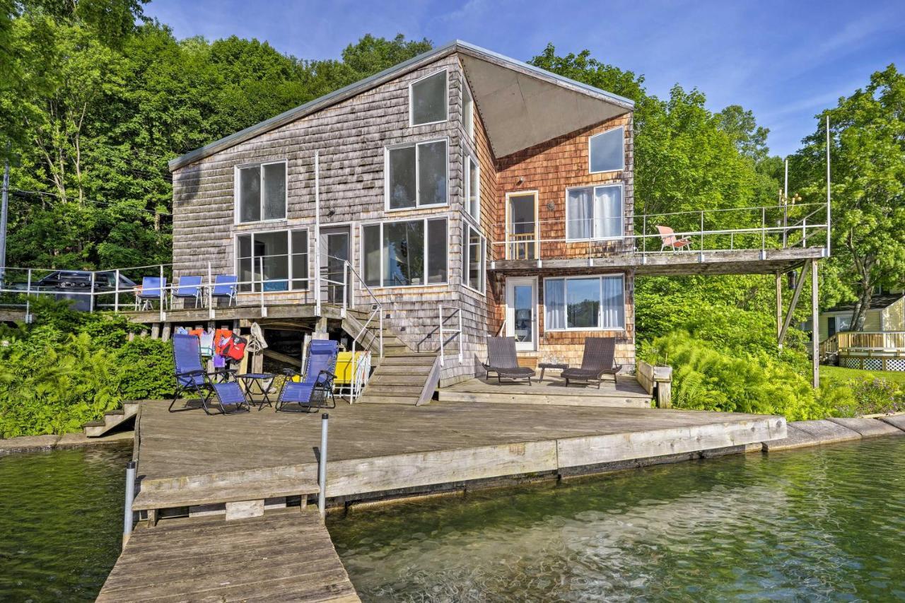 Waterfront Deruyter Home With Private Dock! New Woodstock Exteriör bild